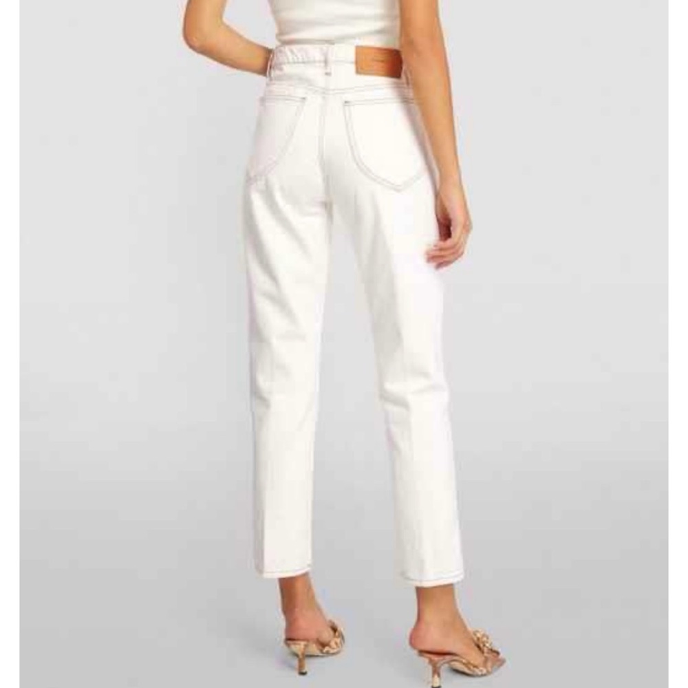 Frame Denim Le Italien High Rise True Straight Leg Jeans Blanc 24